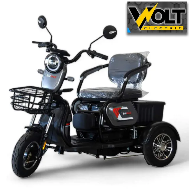 View 1 of Електрическа триколка BULLMAX C1, 1500W, 20Ah, сив металик