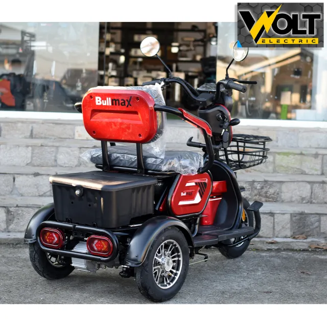 View 3 of Електрическа триколка BULLMAX C1, 1500W, 20Ah, червена