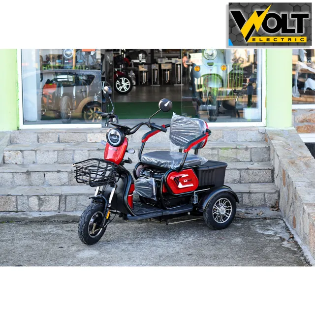 View 5 of Електрическа триколка BULLMAX C1, 1500W, 20Ah, червена