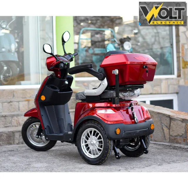 View 2 of Електрическа триколка VOLT ELECTRIC FM1 RED, LED, 1500W, магнитна спирачка, рекуперация