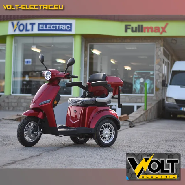 View 3 of Електрическа триколка VOLT ELECTRIC FM1 RED, LED, 1500W, магнитна спирачка, рекуперация