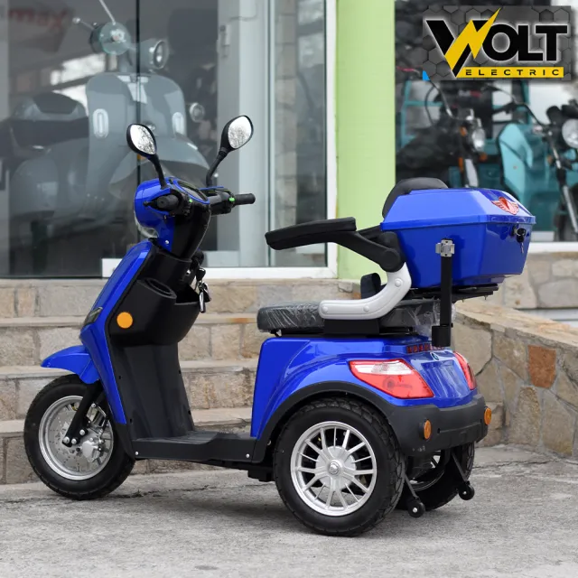 View 3 of Електрическа триколка VOLT ELECTRIC FM1 BLUE, LED, 1500W, магнитна спирачка, рекуперация