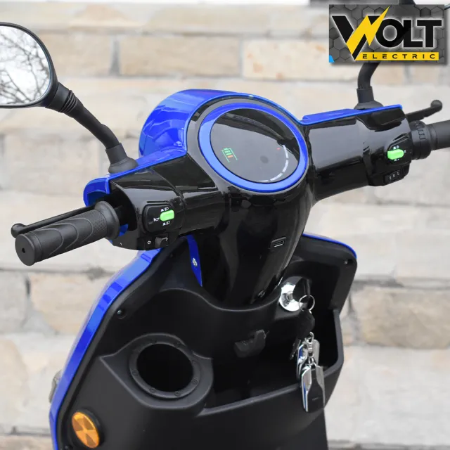 View 4 of Електрическа триколка VOLT ELECTRIC FM1 BLUE, LED, 1500W, магнитна спирачка, рекуперация