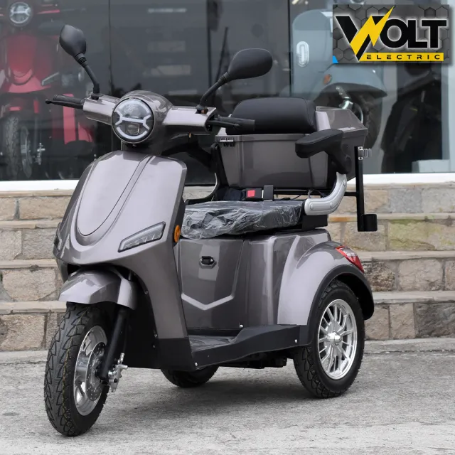 View 1 of Електрическа триколка VOLT ELECTRIC FM1 GRAY, LED, 1500W, магнитна спирачка, рекуперация