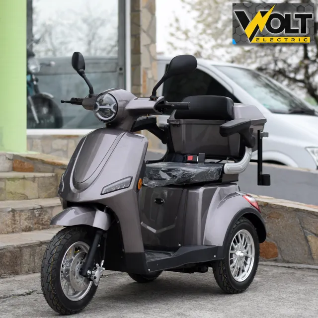 View 2 of Електрическа триколка VOLT ELECTRIC FM1 GRAY, LED, 1500W, магнитна спирачка, рекуперация