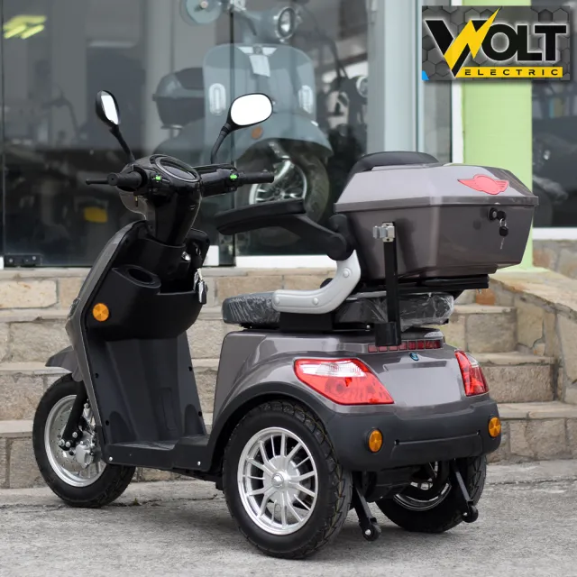 View 4 of Електрическа триколка VOLT ELECTRIC FM1 GRAY, LED, 1500W, магнитна спирачка, рекуперация