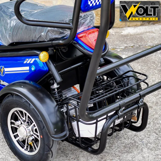 View 3 of Електрическа триколка Volt Electric PUDDING PRO с покрив и страници, 1800W, синя