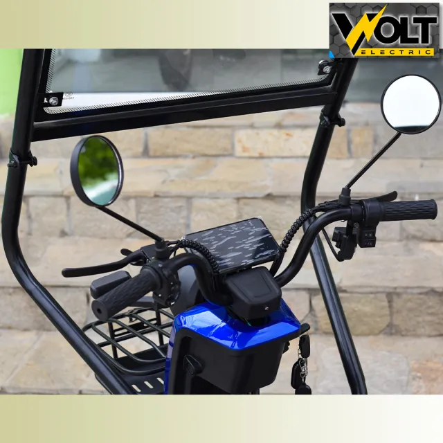View 4 of Електрическа триколка Volt Electric PUDDING PRO с покрив и страници, 1800W, синя