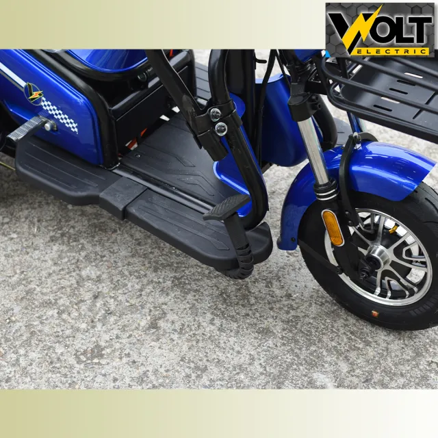View 7 of Електрическа триколка Volt Electric PUDDING PRO с покрив и страници, 1800W, синя