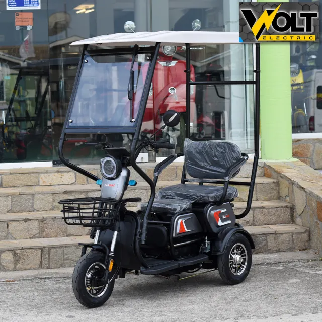 View 1 of Триместна електрическа триколка BULLMAX C1 1500W, 20Ah, с покрив и страници подарък