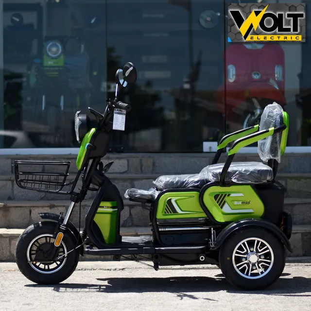 View 4 of Електрическа триколка, триместна, BULLMAX C1, LCD дисплей, LED светлини, 1500W, 48V, metallic green