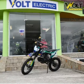 Кросов мотор 125cc, 85км/ч, 7kW, IP54, 19 предни гуми, зелен