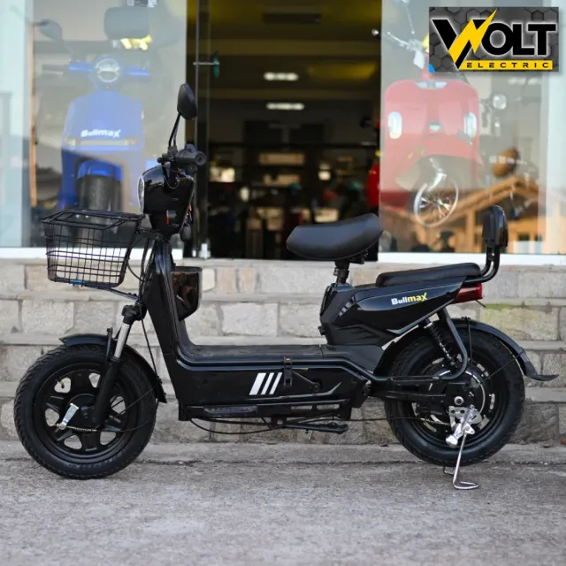 View 5 of Двуместен електрически скутер велосипед с педали BULLMAX BUZZ 16" джанти, 750W, 12Ah, черен лак