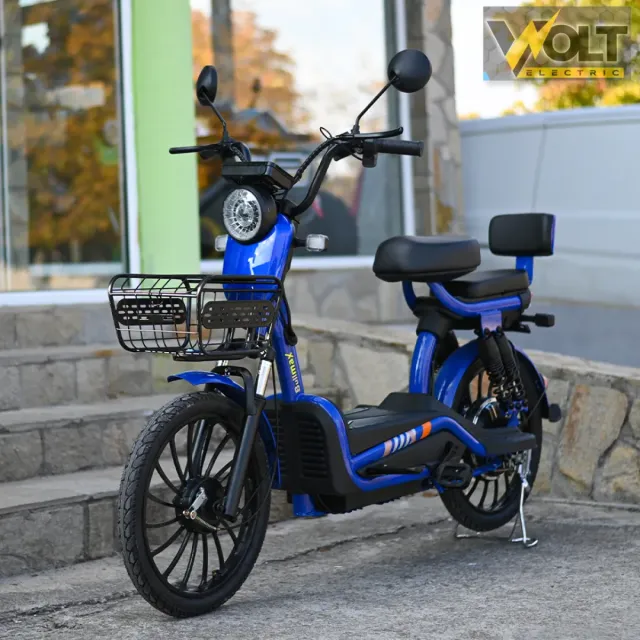 View 1 of Електрически двуместен скутер с големи 20" гуми, BULLMAX SNAKE, 750W/48V/20Ah, син