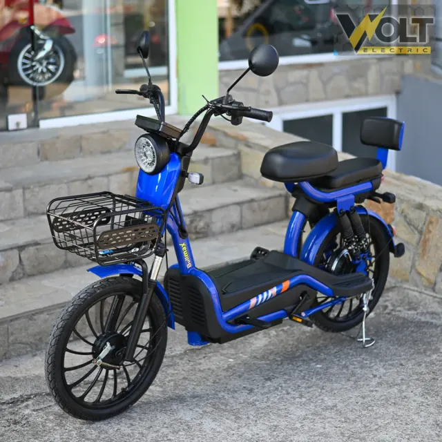 View 8 of Електрически двуместен скутер с големи 20" гуми, BULLMAX SNAKE, 750W/48V/20Ah, син