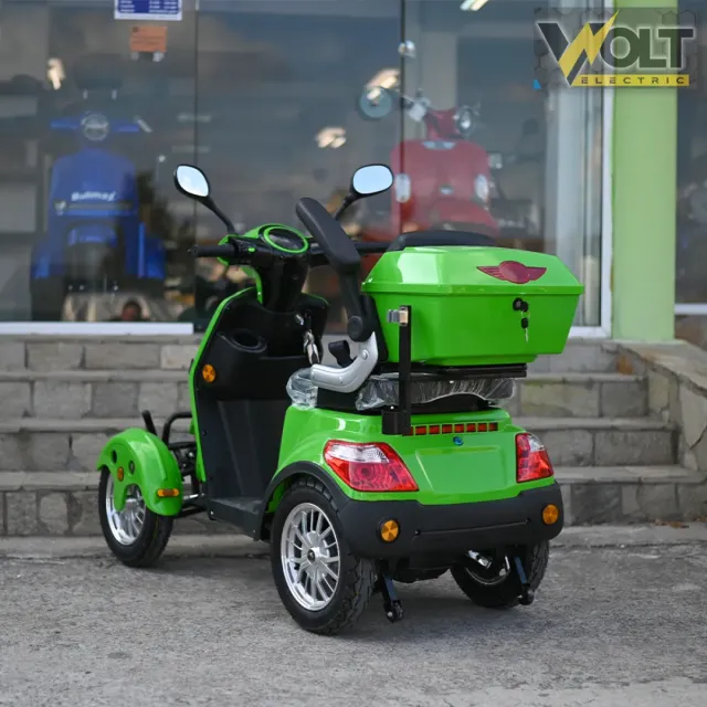 View 2 of Електрическа четириколка Volt Electric FM4 LED с магнитна спирачка и рекуперация, GREEN