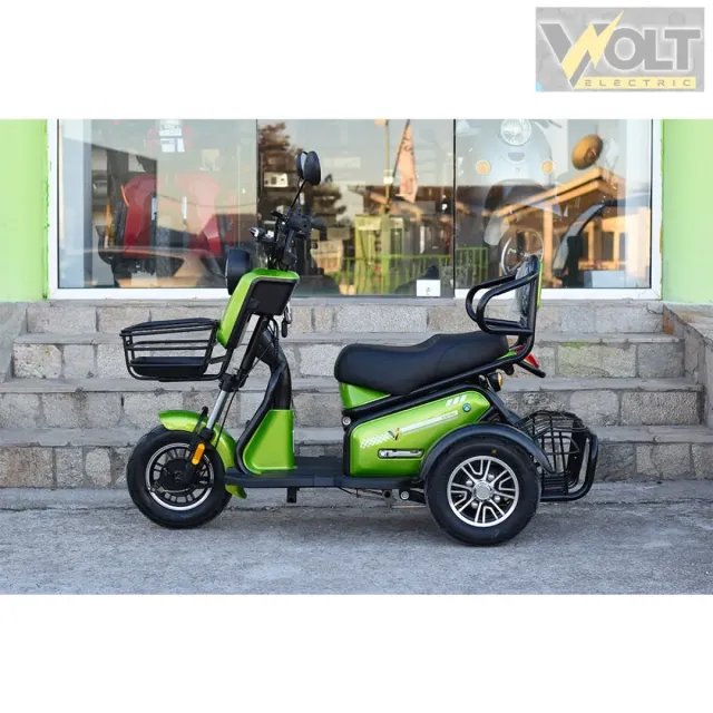 View 2 of Двуместна електрическа триколка Volt Electric PUDDING PRO, 1800W, зелена