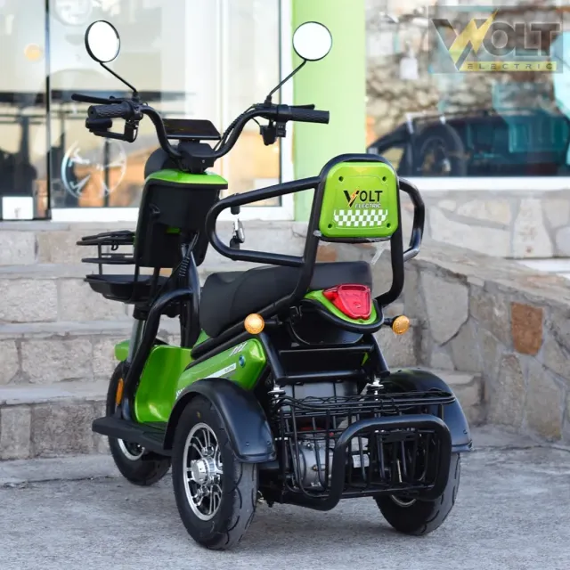 View 3 of Двуместна електрическа триколка Volt Electric PUDDING PRO, 1800W, зелена