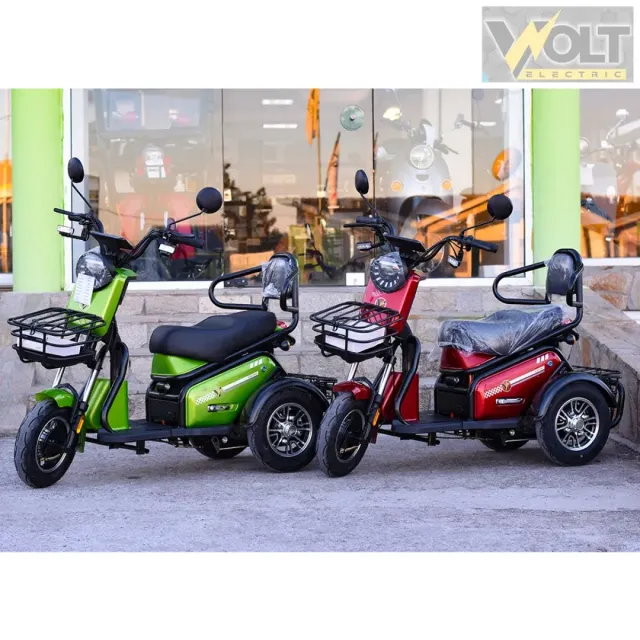 View 11 of Двуместна електрическа триколка Volt Electric PUDDING PRO, 1800W, зелена