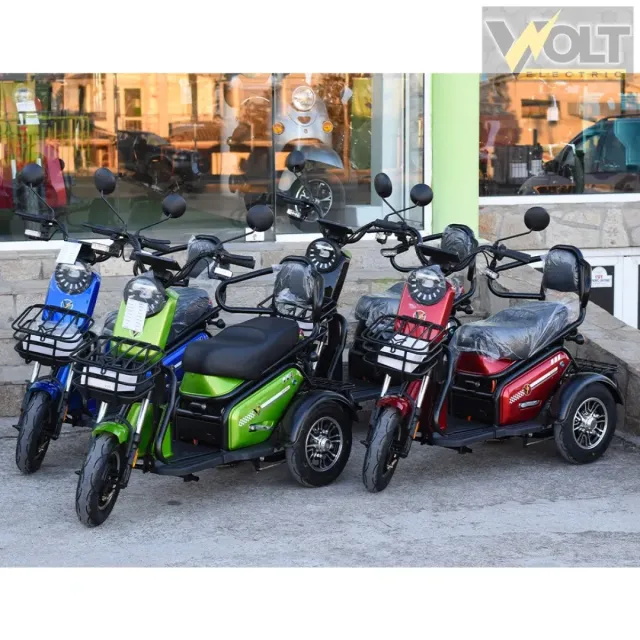 View 12 of Двуместна електрическа триколка Volt Electric PUDDING PRO, 1800W, зелена