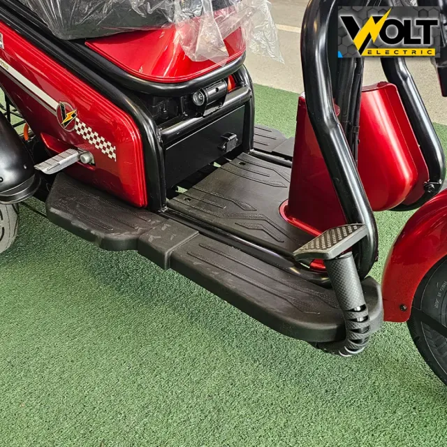 Двуместна електрическа триколка Volt Electric PUDDING PRO 1800W, червена