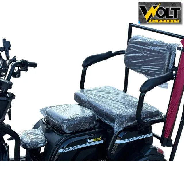 View 3 of Електрическа триколка с покрив BULLMAX C2, 2+1 места, 60V, 1500W