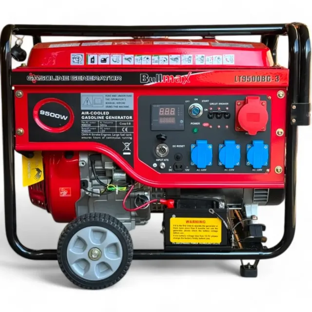 View 1 of Трифазен бензинов генератор за ток 9 kW, BULLMAX LT-9500BG-3