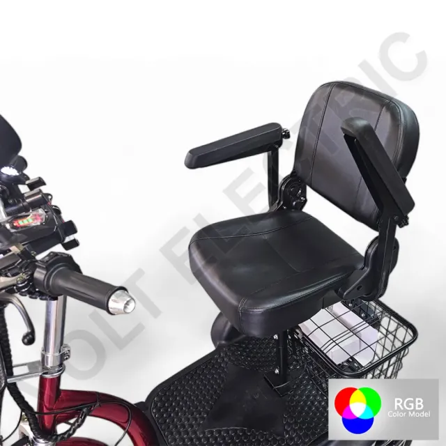 View 3 of Електрическа триколка Volt Electric A3 LUX RGB 750W, кресло с подлакътници