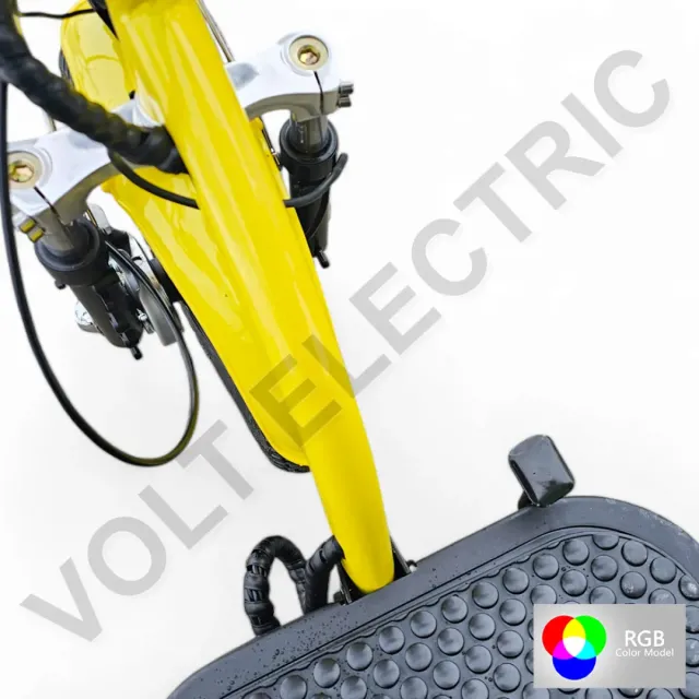 View 3 of Електрическа триколка Volt Electric A3 Traffic PRO RGB 750W, дисплей, крачна спирачка, 2 кошници, LED светлини, жълта перла, NEW MODEL 2025