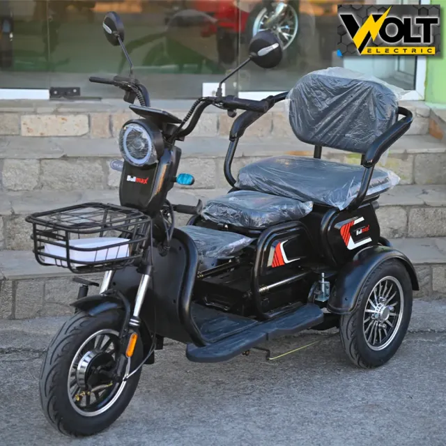 View 2 of Триместна електрическа триколка BULLMAX C1 MAX 1500W, с офроуд 10'' гуми, черна