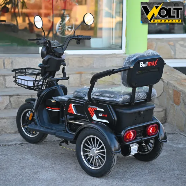 View 4 of Триместна електрическа триколка BULLMAX C1 MAX 1500W, с офроуд 10'' гуми, черна