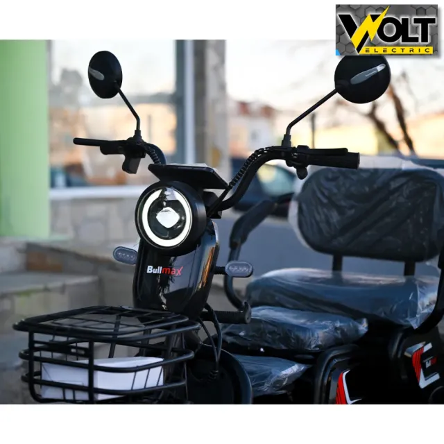 View 6 of Триместна електрическа триколка BULLMAX C1 MAX 1500W, с офроуд 10'' гуми, черна