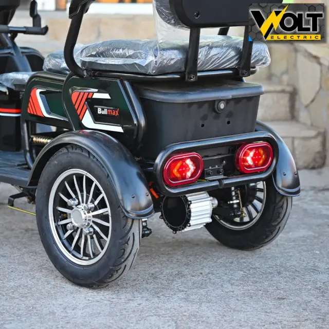 View 8 of Триместна електрическа триколка BULLMAX C1 MAX 1500W, с офроуд 10'' гуми, черна