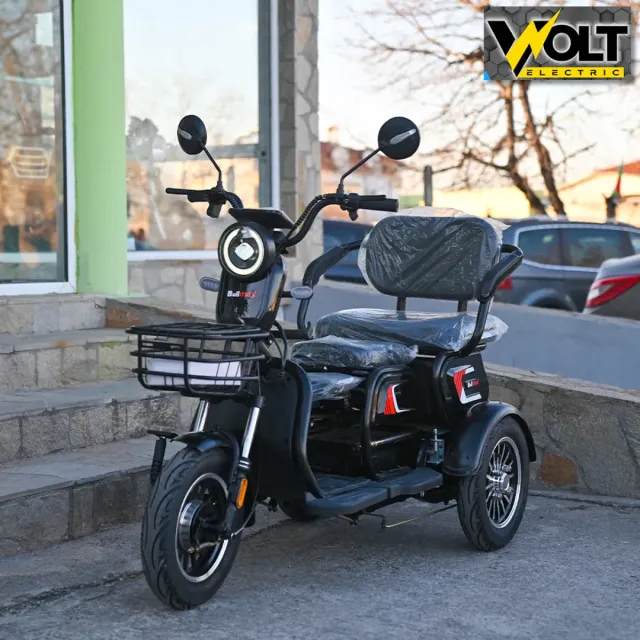 View 9 of Триместна електрическа триколка BULLMAX C1 MAX 1500W, с офроуд 10'' гуми, черна