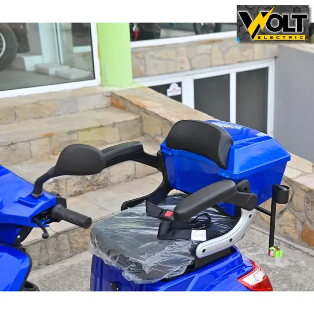 View 5 of Луксозна електрическа триколка VOLT Electric FM1, BLUE, 1500W, 20Ah, плавен старт, аудио система и аларма, рекуперация, магнитна спирачка