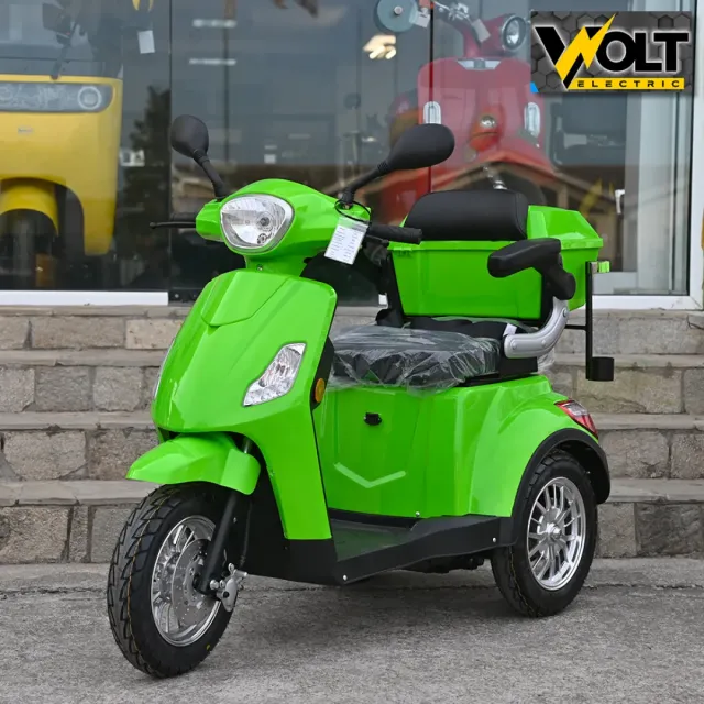 View 1 of Луксозна електрическа триколка VOLT Electric FM1, BT, рекуперация, магнитна спирачка, зелена