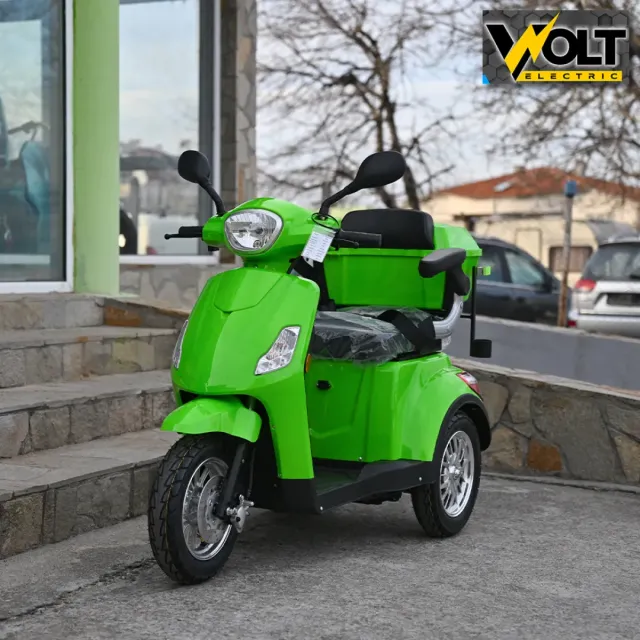 View 7 of Луксозна електрическа триколка VOLT Electric FM1, BT, рекуперация, магнитна спирачка, зелена