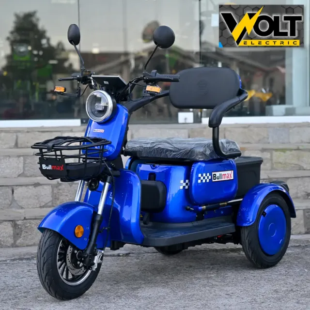 View 1 of Триместна електрическа триколка BULLMAX C3, 2000W, 60V, 10” джанти, CE сертификат