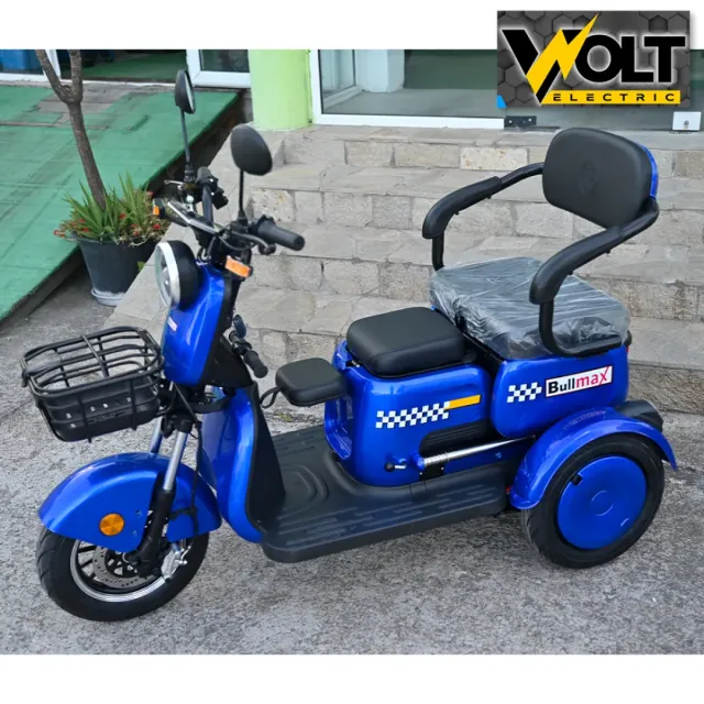 View 6 of Триместна електрическа триколка BULLMAX C3, 2000W, 60V, 10” джанти, CE сертификат