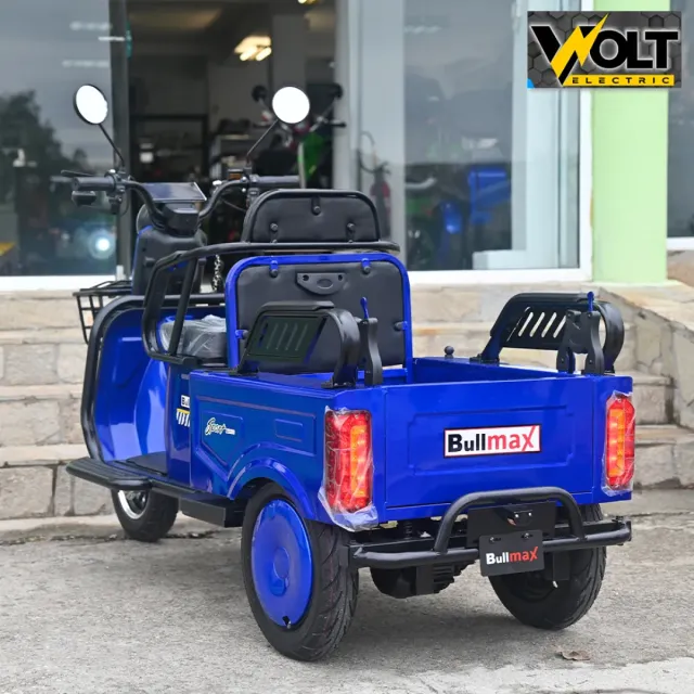 View 4 of Двуместна CARGO електрическа триколка BULLMAX A10 CE, 60V, 2800W, 20Ah, синя