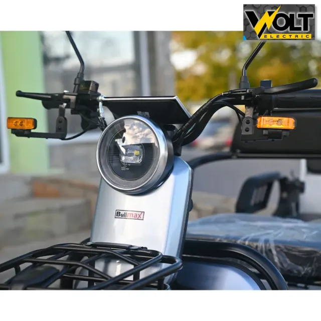 View 10 of Двуместна CARGO електрическа триколка BULLMAX A10 CE, 60V, 2800W, 20Ah, сив металик