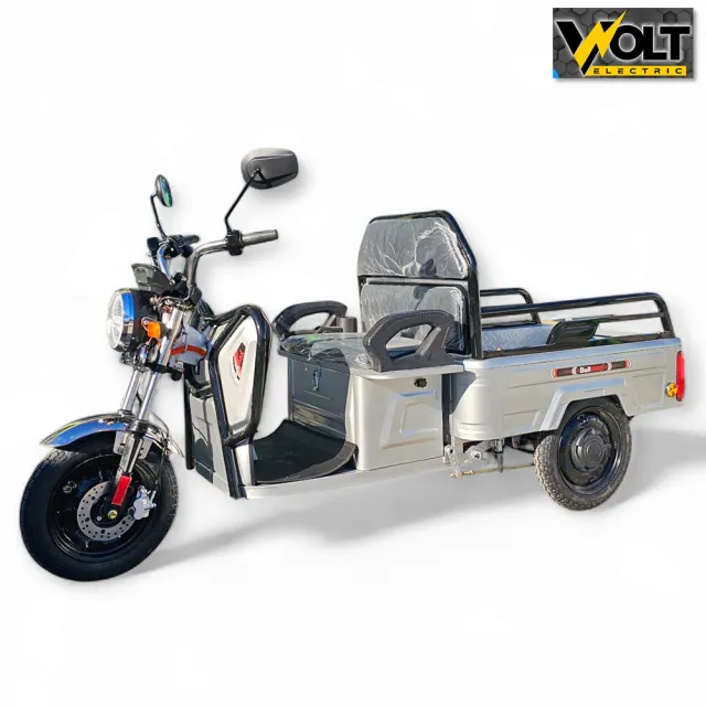View 2 of Електрическа cargo товарна триколка BULLMAX S-500, 60V, 20Ah, 500кг. товароносимост, сива