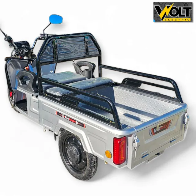 View 8 of Електрическа cargo товарна триколка BULLMAX S-500, 60V, 20Ah, 500кг. товароносимост, сива