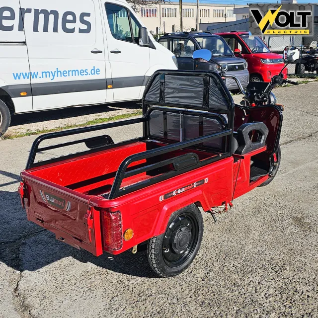 View 10 of Електрическа cargo товарна триколка BULLMAX S-500, 60V, 20Ah, 500кг. товароносимост, червена