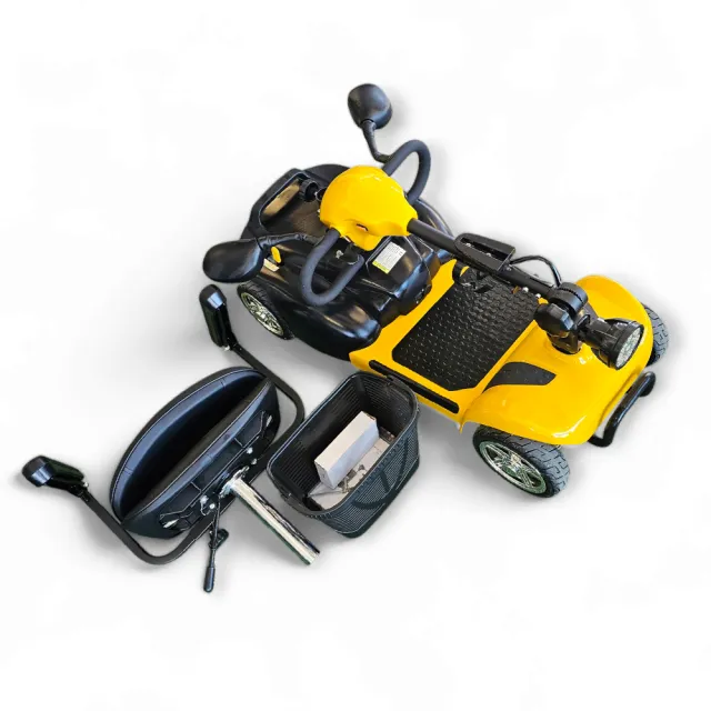 View 3 of Инвалидна електрическа четириколка Volt Electric N1 MAXI 500W, разглобяема, 500W, жълта