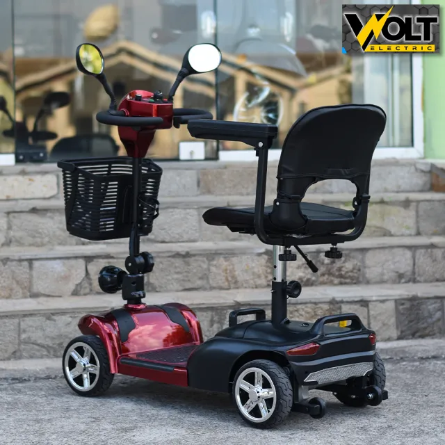 View 2 of Инвалидна електрическа четириколка Volt Electric N1 MAXI, разглобяема, 500W, червена