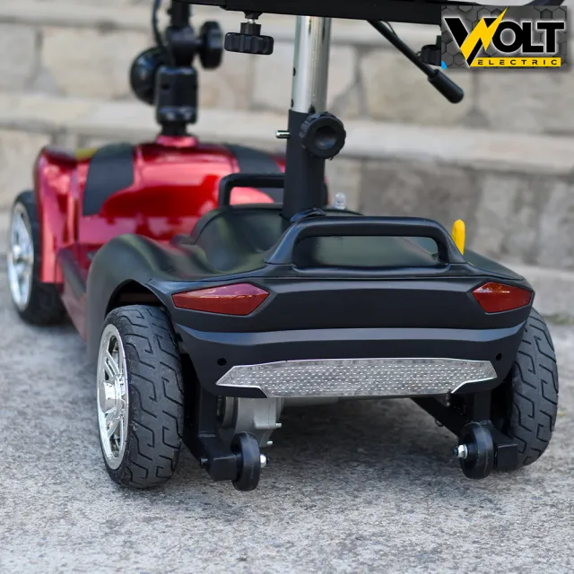 View 3 of Инвалидна електрическа четириколка Volt Electric N1 MAXI, разглобяема, 500W, червена