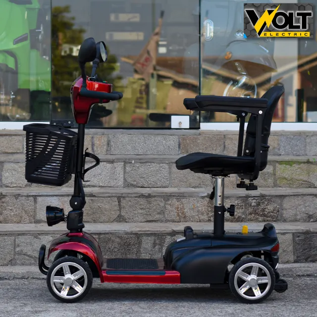 View 5 of Инвалидна електрическа четириколка Volt Electric N1 MAXI, разглобяема, 500W, червена