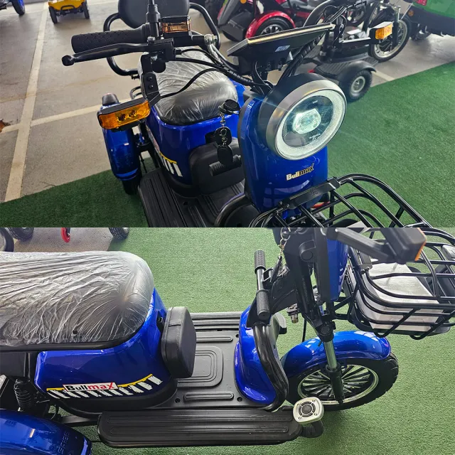 View 8 of Електрическа триколка Grand Pudding 2000W, 60V, 20Ah, CE сертификат, син металик